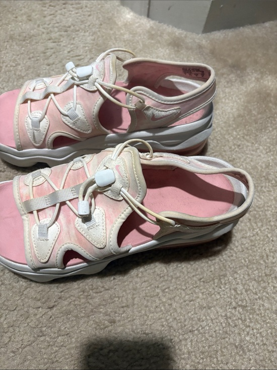 Nike Shoes - Nike Pink and White Women's Sport Sandals with Bungee Detail